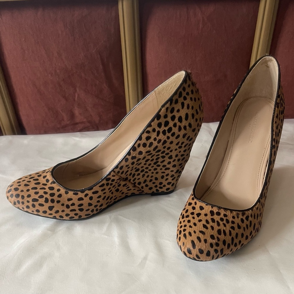 Banana Republic Calf-Hair Leopard Wedges
